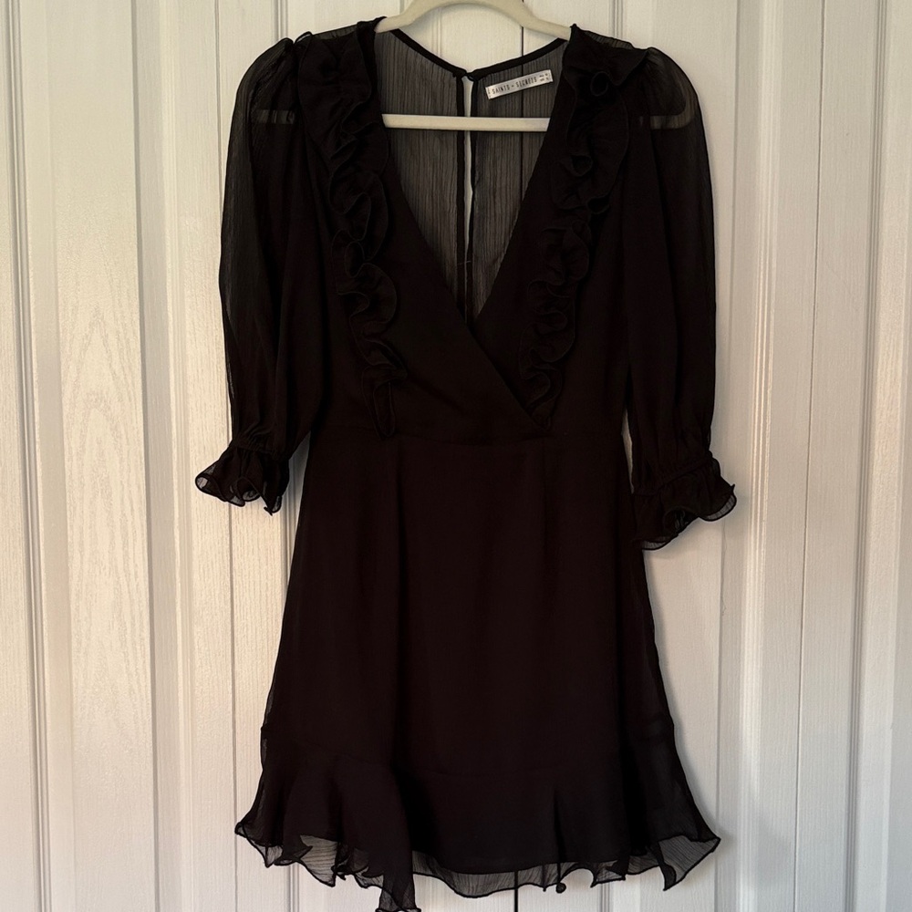 Elegant Black Ruffle Dress